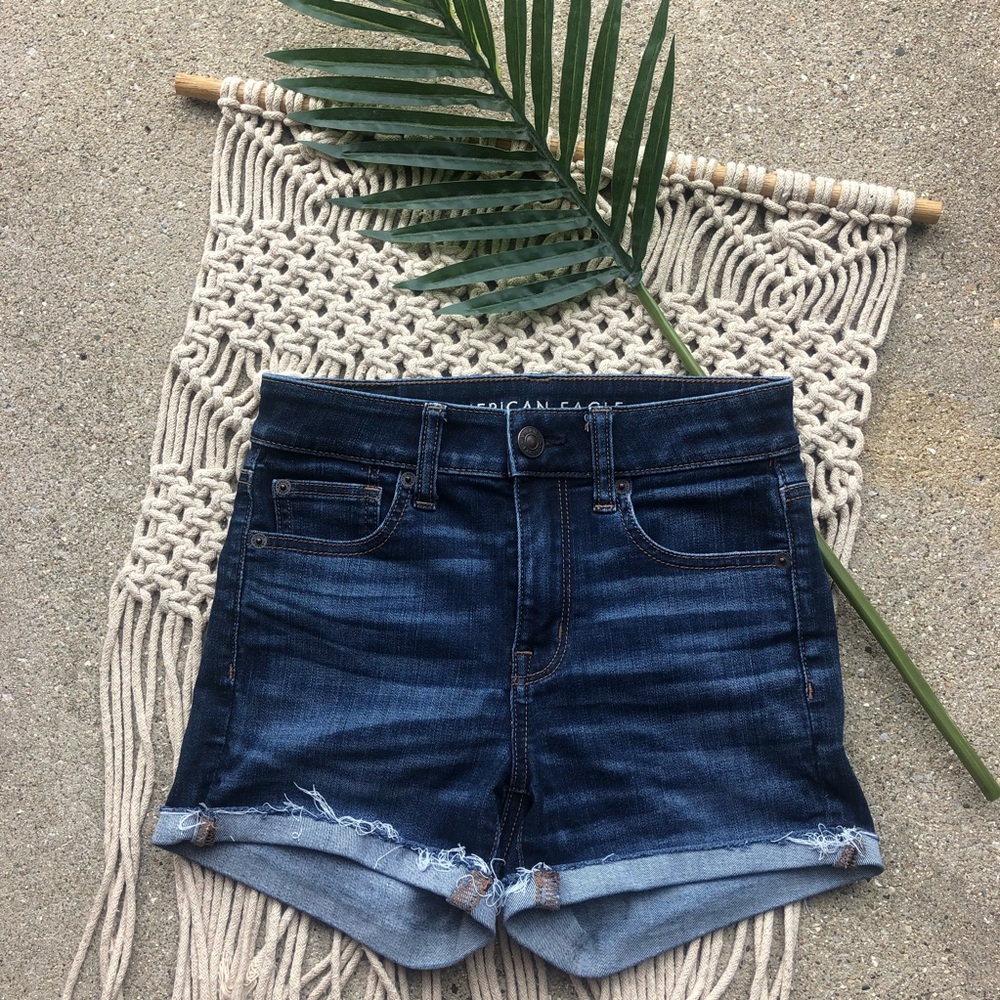 American EagleHi-Rise Jean Shorts Size 0